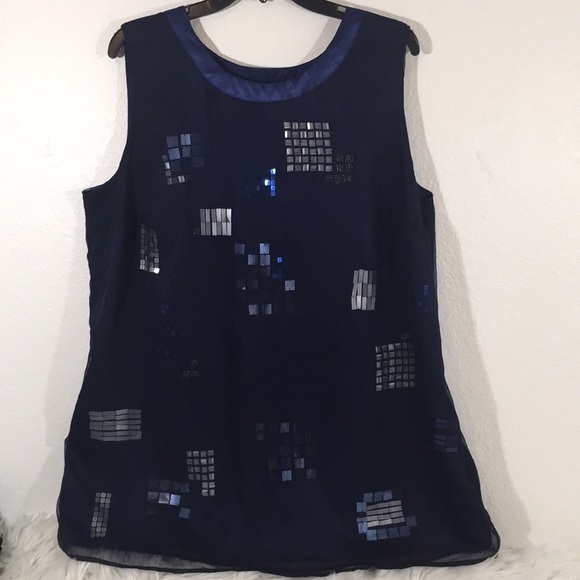 Lane Bryant Dresses & Skirts - Lane Bryant Scoop Neck Double Layer Sleeveless